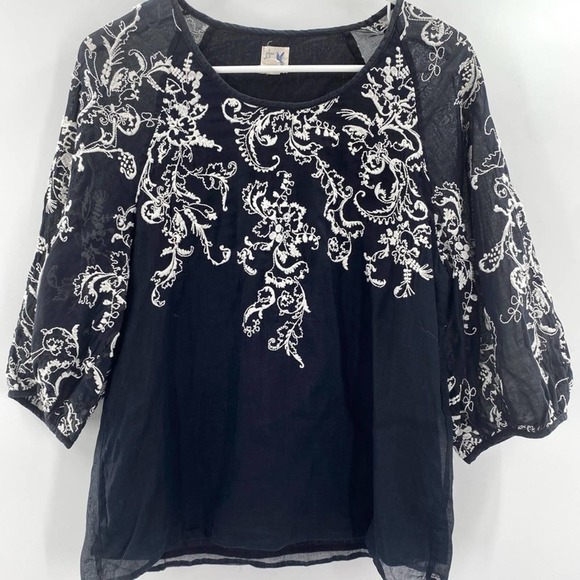 Anthropologie Tops - Anthro Edme & Esyllte Embroidered Blouse